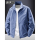 JEEP SPIRIT Jeep High-end Stand Collar Men's Jacket 2025 Autumn and Winter Plus Velvet Windbreaker Winter Casual Top Jacket Men's Military Green Jacket (Single Side) XL Size 130-145Jin Jin is equal to about 0.5 kg
