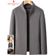 MONTAGUT double-sided cashmere coat for middle-aged men with stand collar short business casual winter woolen woolen jacket gray S 165/84A (recommended 100-115 Jin Jin equals 0.5 kg)