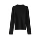Osha black half turtleneck bottoming sweater for women 2025 winter new textured inner sweater top black M