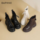 Daphne thick-soled Martin boots for women 2025 autumn and winter new British style short boots for women, fashionable and versatile black boots for women, slim boots, versatile black 5.5cm thick sole 37