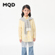 MQD autumn striped shawl comfortable casual lapel shirt 235340104 yellow polish 130cm