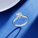 Pt950 platinum classic four-claw one-carat diamond ring. Proposal, wedding, birthday, Chinese Valentine's Day gift for girlfriend, 50 points moissanite/D color/VVS-light luxury style