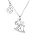 Jin Zhifu will make money soon, platinum necklace pendant for women PT950 platinum clavicle chain for wife and girlfriend as a Valentine's Day gift, about 4.85 grams (refund for more)