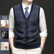 Ordo Cashmere Vest Men's Thickened Wool Sweater Warm Sleeveless Dad's Clothing Middle-aged and Elderly Clothes Sweater Armor for Men Mituo XL 180