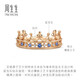 Chow Sang Sang 18K Rose Gold V&A Series Crown Sapphire Color Gold Diamond Ring for Women 90599R18KR 11 Circles
