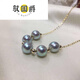 Yu Guojue Jin Zhen Duo Ma Smile Necklace Temperament Silver Gray Blue Akoya Seawater Pearl Pendant Slightly Blemished Pendant Slightly Blemished