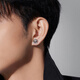 Lukfook Jewelry Xuanku Platinum 950 Star Platinum Stud Earrings for Men and Women Single Price 008523EA 2.42g (including labor cost 322 yuan) with silicone ear plugs