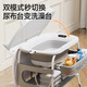 KTA two-in-one diaper table baby care table newborn diaper changing table massage and caress baby multi-functional foldable off-white (with bathtub + two-in-one jump gear) comes with storage basket
