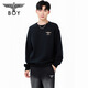 BOY LONDONBoyLondon hot diamond pullover casual letter drop shoulder long-sleeved sweatshirt for men and women, black XS