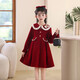 Girls Dress Autumn Clothing 2025 New Children's Clothing Autumn and Winter Skirts Fashionable Rich Family Princess Dress Autumn 2887 Red 120