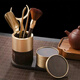 Xingong Home High-end Ebony Brass Tea Ceremony Six Gentlemen Set 6 Gentlemen Kung Fu Tea Accessories Tea Clips Tea Knife Full Tea Making Wave Model Six Gentlemen (Accessories Brass Ebony)