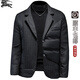 B PRORSUM Burberry Men's Suit Collar Down Jacket Fashion New French Trendy Men's Down Suit Winter Warm Casual Black M