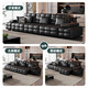 Zhien Government Subsidy Lawrence Flat Push Telescopic Italian Minimalist Zero Wall Electric Function Lazy Living Room Sofa Bed Three Motors 3.15 Meters Three Positions 2.0mm Contact Surface Genuine Leather