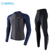 Snorkeling swimsuit two-piece men's large size jellyfish suit sun protection surfing suit quick dry dry surfing wet suit long men's blue gray zipper top + trousers two-piece set L (115-140Jin Jin equals 0.5kg)