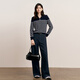 Eveli (eifini) Jiang Xin endorses Eveli herringbone velvet jeans straight wide-leg floor-length pants 2025 winter new style dark navy M 105-115 Jin Jin equals 0.5 kg waist circumference 70