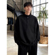 Wu Yinan American heavyweight velvet Henry collar inner layering shirt men's cleanfit simple right shoulder slim long-sleeved sweatshirt Black plus velvet models are in stock and ready to ship Black plus velvet 5XL