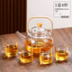 High borosilicate glass teapot kettle can be heated by electric ceramic stove teapot wooden handle kettle home office wooden handle kettle