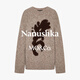MO&Co. Nanushka designer joint sweater 2025 winter new alpaca wool thick MBE4SWT003 light floral camel XS /155