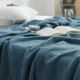 Pickup Cat Summer Thin Towel Quilt Pure Cotton Gauze Blanket Office Nap Blanket Air Conditioning Blanket Sofa Suge-Dark Blue 100cmx150cm Class A Baby Grade 100 Cotton
