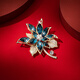 Yalundi hibiscus flower brooch for women 2025 new hot style high-end suit pin birthday gift for teachers, mothers and elders