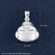 Laofu gold platinum hollow brushed double-sided Big Belly Buddha Pendant Big Belly Buddha Pendant about 2.4g