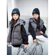 G.DUCKKIDS children's vest boys autumn and winter new down cotton thickened hooded vest vest girls middle and large children's cotton jacket hot sale black 140 height 130-140cm age 8-9 years old