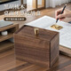 Jiriji black walnut wooden tissue box living room light luxury paper box home napkin box storage box solid wood paper