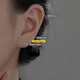 Dairuo PT990 platinum platinum ear care stick nose earrings round head versatile personality masculine temperament women's style high-end practical single 7m small size (about 0.06g thin earlobe)