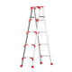 Zimai aluminum alloy herringbone ladder household ladder folding ladder thickened and bold multi-functional portable engineering warehouse climbing decoration ladder five-step ladder 1.8 meters fully reinforced