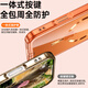 Shuoyan comes with dust-proof plug, suitable for Apple 17promax mobile phone case, new frosted transparent silicone soft-edge lens protection, anti-fall, light and thin heat dissipation, advanced case for men and women, Xingyu Orange, integrated button-comes with lens film iPhone 17 Pro Max