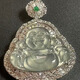 Authentic natural jade A-grade Maitreya Buddha pendant necklace ice jade gift for girlfriend Ice type Maitreya Buddha + premium packaging box + exclusive certificate