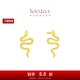 Chow Tai Fook SOINLOVE cute pet zodiac snake snake 18K gold earrings girl birthday gift VE203