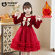 Piggy Banner (PEPCO) girls dress winter skirt children's tutu skirt girl winter dress fashionable princess dress red 130