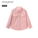 Teenie Weenie children's clothing girls' sweet preppy style long-sleeved shirt pink 140