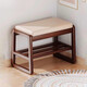 He Jiagong Pipa Special Stool Pipa Practice Stool Solid Wood Children's Dressing Table Stool with Guzheng Stool Special Piano Stool Chair Solid Wood Stool Walnut Color Length 55cm