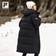 FILA official women's mid-length down jacket 2025 winter 90 goose down high-pile 740+ warm and cold-proof jacket