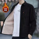 Shirt Men's 2025 Winter Velvet Jacket Casual Loose Shirt Work Clothes Men's Khaki Velvet M