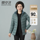 Snow Flying 90 duck down lightweight down jacket for women with removable hood for middle-aged and elderly mothers autumn and winter warm jacket 175