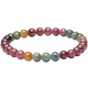 Saturday Blessing Rainbow Tourmaline Bracelet Birthday Gift for Girlfriend Crystal J1916031 Single Layer 17cm