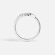 APM Monaco new product love ring silver white pavé heart-shaped hollow fun simple design hand ornament gift silver size 56