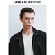 UR2025 new autumn men's trendy casual zipper stand collar jacket UUY150008 black M (M-L)