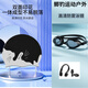Xufeng silicone swimming cap for women, plus size, waterproof, non-stretching, long hair, fashionable and comfortable, ear protection, adult women's swimming cap, cat black + swimming goggles + nose clip earplugs (set is more affordable)