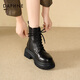 Daphne thick-soled Martin boots for women 2025 autumn and winter new British style short boots for women, fashionable and versatile black boots for women, slim boots, versatile black 5.5cm thick sole 37