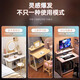 Computer table desktop desk home bedroom study table student study table small apartment workbench corner desk Blackstone double-layer study table 80*50+ free universal wheel