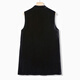 She pool long vest 2025 autumn new women's new Chinese style beaded stand-up collar plate buckle temperament vest black M