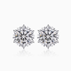 I Do Platinum PT950 Earrings for Women Snowflake Diamond Classic Six Claws Pair of Diamond Earrings Simple Temperament Versatile for Men and Women Classic Bull Head 50 Points Diamond Earrings Pair
