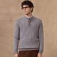 Judger 440g heavyweight 100% wool Judger men's pure wool sweater 2025 autumn and winter half-high Henry neck sweater