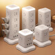 Vertical socket office multi-functional USB plug-in strip household plug-in board Rubik's Cube Bull 1 layer u4 socket + 3 usb 0.8 meters
