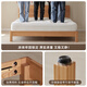 Lit d'origine en bois massif moderne moderne petit appartement nocturne clair chêne grand lit chambre à coucher de lit à double lit Style de rondins l701d corps haut - couleur en bois 1,5 lit + matelas 10 cm grand lit