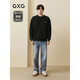 GXG men's black letter pattern round neck sweatshirt men's 24th autumn new arrival black 175/L